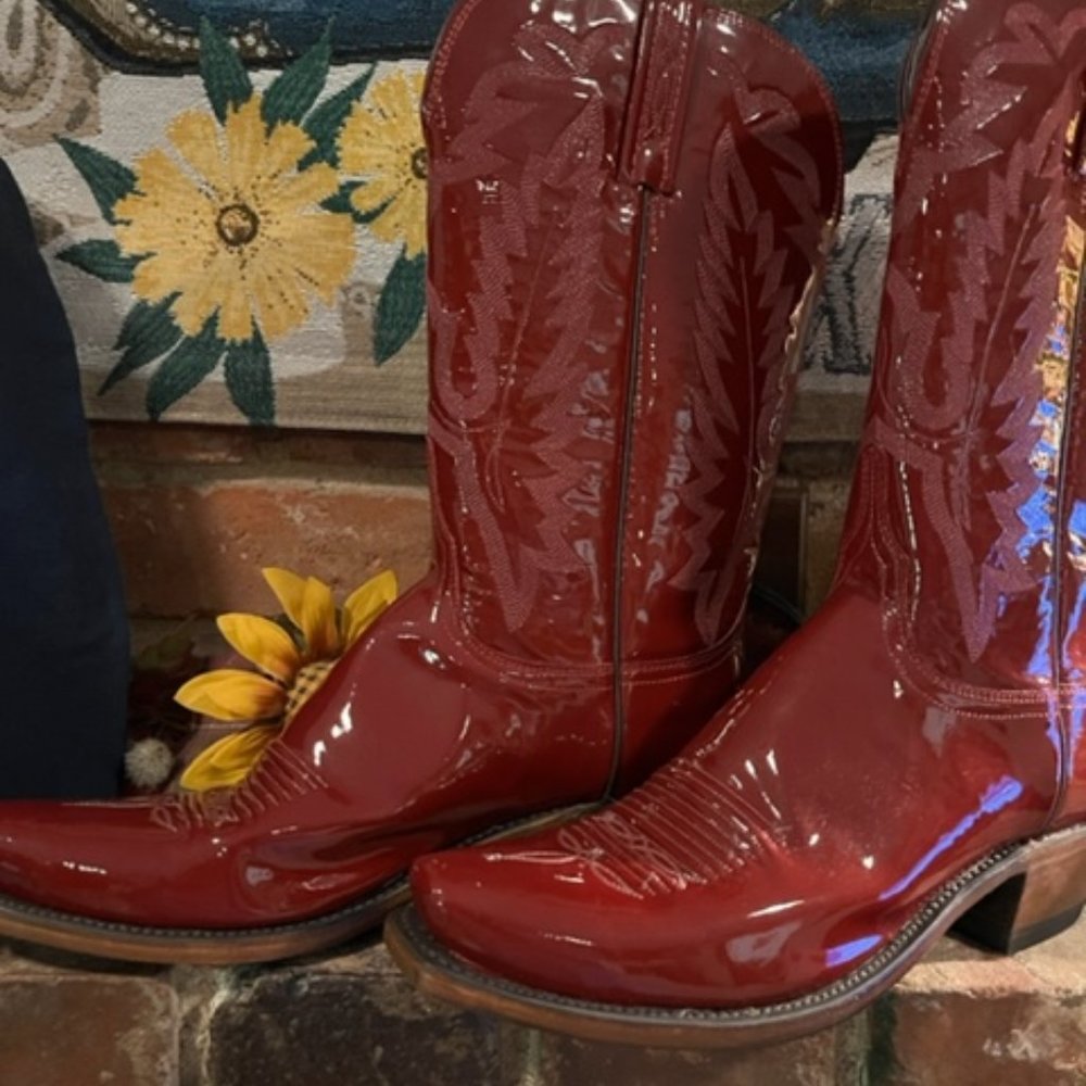 Lucchese Boots, Size 11, Burgandy/Brown
